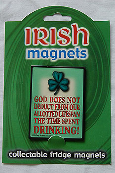 Irish Fridge Magnet - God and Drink