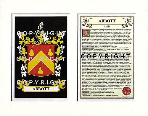 Abbott Family Crest and Name History