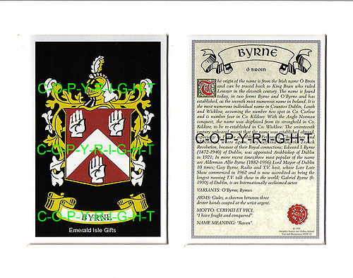 Byrne Family Crest and Name History