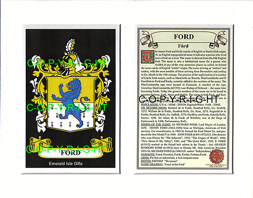 Ford family crest ireland #7