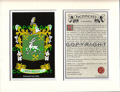 Hennessy Family Crest and Name History