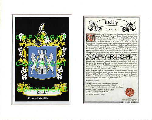 Kelly Family Crest and Name History