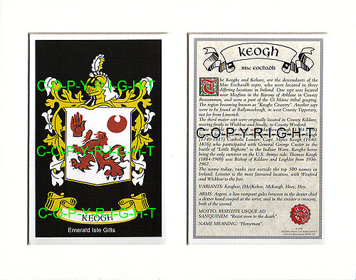 Keogh Family Crest and Name History