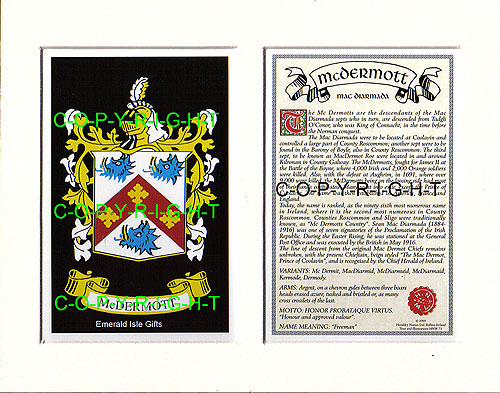 McDermott Family Crest and Name History