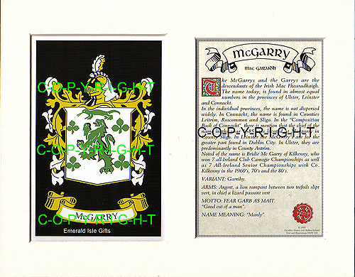 McGarry Family Crest and Name History