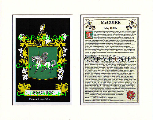 McGuire Family Crest and Name History