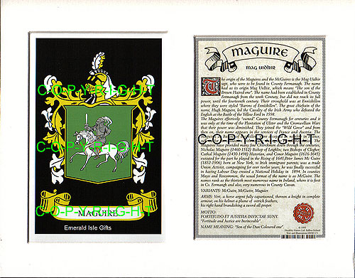 Maguire Family Crest and Name History