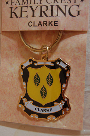Clarke Keyring Keychain - Coat of Arms