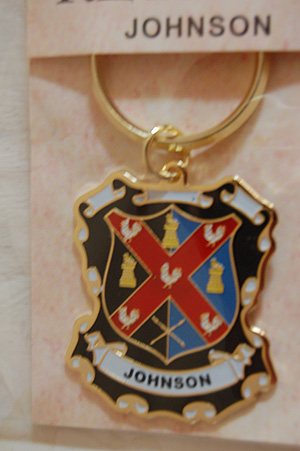Johnson Keyring Keychain - Coat of Arms