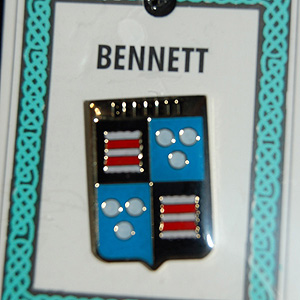Bennett Pin Lapel Clip Badge - Coat of Arms