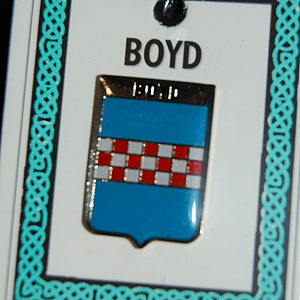 Boyd Pin Lapel Clip Badge - Coat of Arms