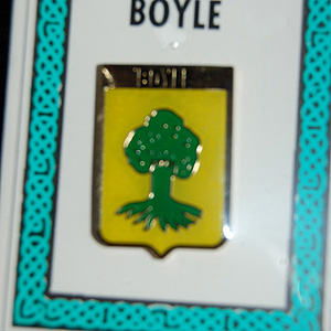 Boyle Pin Lapel Clip Badge - Coat of Arms