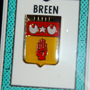Breen Pin Lapel Clip Badge - Coat of Arms