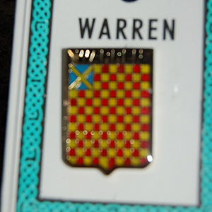Warren Pin Lapel Clip Badge - Coat of Arms