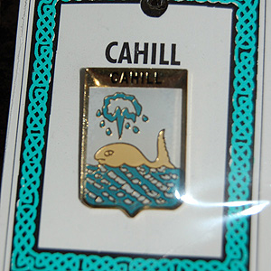 Cahill Pin Lapel Clip Badge - Coat of Arms