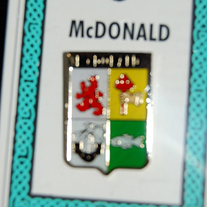 McDonald Pin Lapel Clip Badge - Coat of Arms