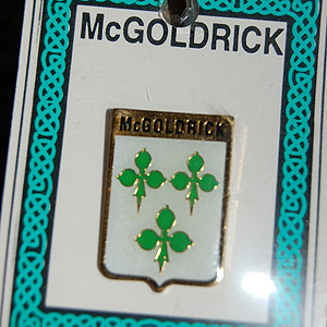 McGoldrick Pin Lapel Clip Badge - Coat of Arms
