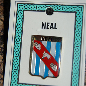 Neal Pin Lapel Clip Badge - Coat of Arms