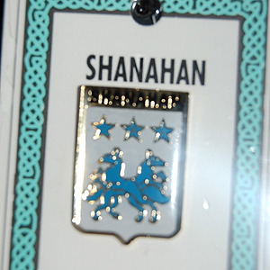 Shanahan Pin Lapel Clip Badge - Coat of Arms