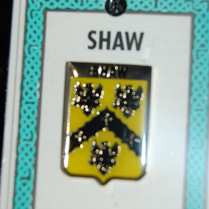 Shaw Pin Lapel Clip Badge - Coat of Arms