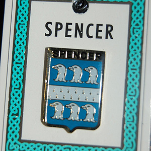 Spencer Pin Lapel Clip Badge - Coat of Arms