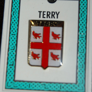 Terry Pin Lapel Clip Badge - Coat of Arms