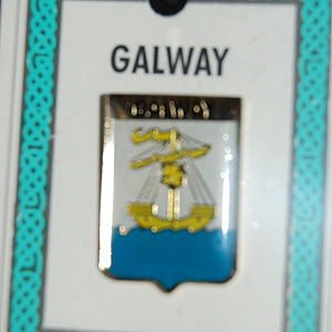 Galway County Irish Pin Lapel Clip Badge Galway County Irish Pin Lapel Clip Badge
(The West