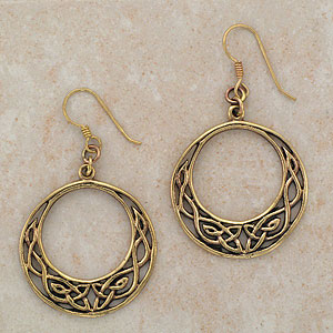 Celtic Loop Bronze Earrings