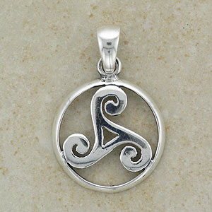 Celtic Spiral Silver Triskele