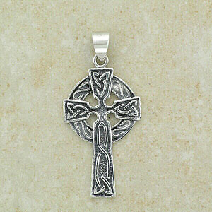 Celtic Cross Pendant with circular base