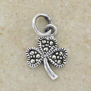A Marcasite Silver Shamrock Pendant