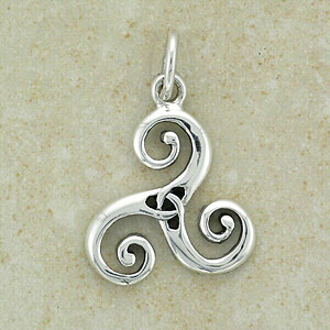 Celtic Tails Triskele Silver Pendant