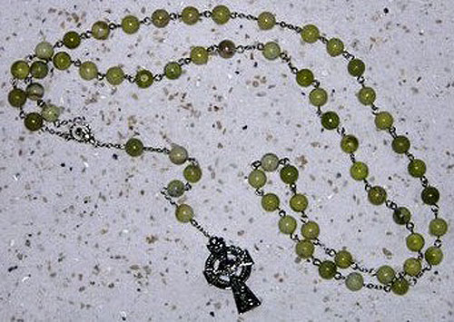 Connemara Marble Rosary Beads Connemara Marble Rosary Beads
(Irish Made)