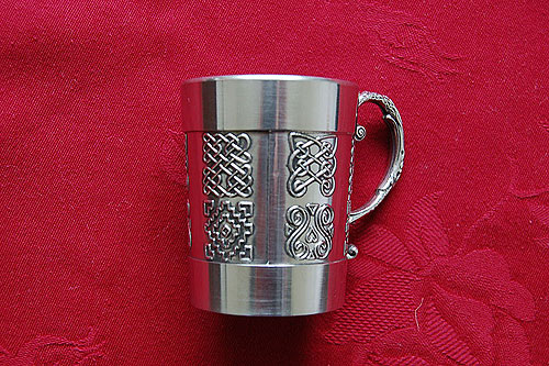 Small Celtic Whiskey Tankard Small Celtic Whiskey Tankard
(Mullingar Pewter)
