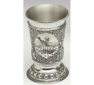 Stag Irish Pewter Beaker
