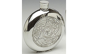 Celtic Pattern Whiskey Flask
