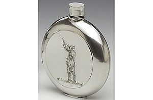 Huntsman Pewter Whiskey Flask