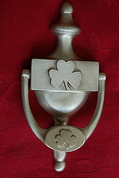 Irish Shamrock Door Knocker Irish Shamrock Door Knocker
(Mullingar Pewter)