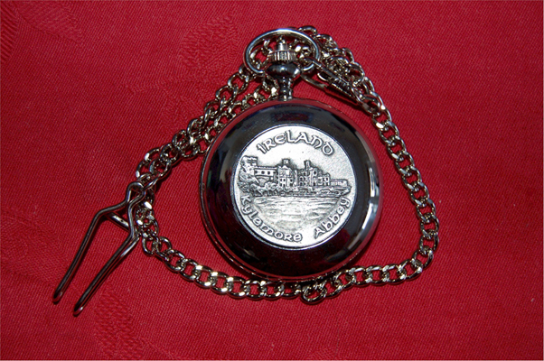 KYLEMORE ABBEY - Irish Made Pewter POCKET WATCH