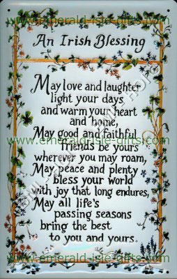 An Irish Blessing Nostalgic Metal Sign