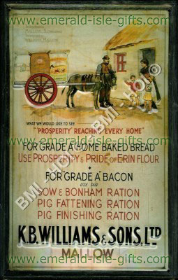 Irish Home Baked Bread old advert on metal sign