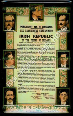 Irish Proclamation on metal sign