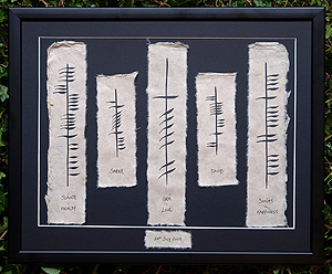 Ogham Irish Personalised Large Wedding Plaque