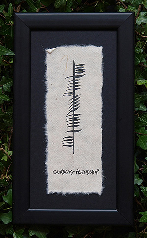 Friendship - Cairdeas - Framed Ogham plaque