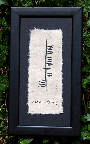 Family - Clann - Irish Ogham Plaque