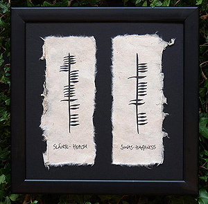 Health & Happiness - Irish Ogham Script plaque
