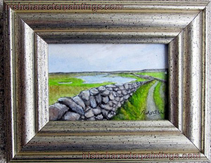 Connemara Ireland rural Landscape Miniature Painting
