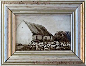 Donegal Thatched Cottage Donegal Thatched Cottage
(Watercolour Miniature by Pervaneh Matthews)