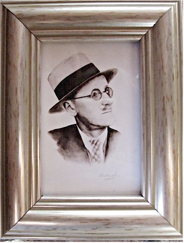 James Joyce - Miniature Watercolour James Joyce - Miniature Watercolour
(Original by Pervaneh Matthews)