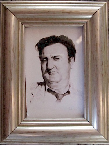 Brendan Behan - Miniature Watercolour Brendan Behan - Miniature Watercolour
(Original by Pervaneh Matthews)